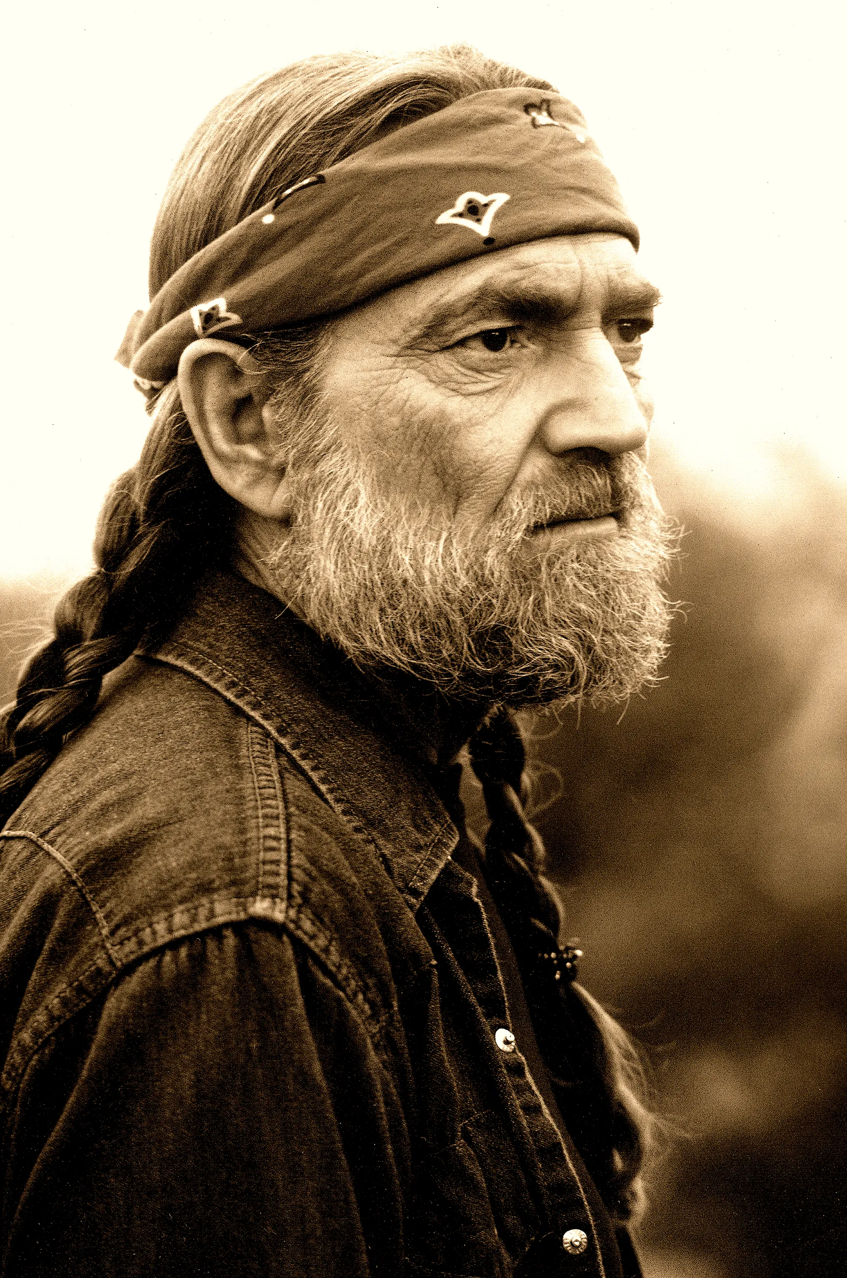Willie Nelson sepia
